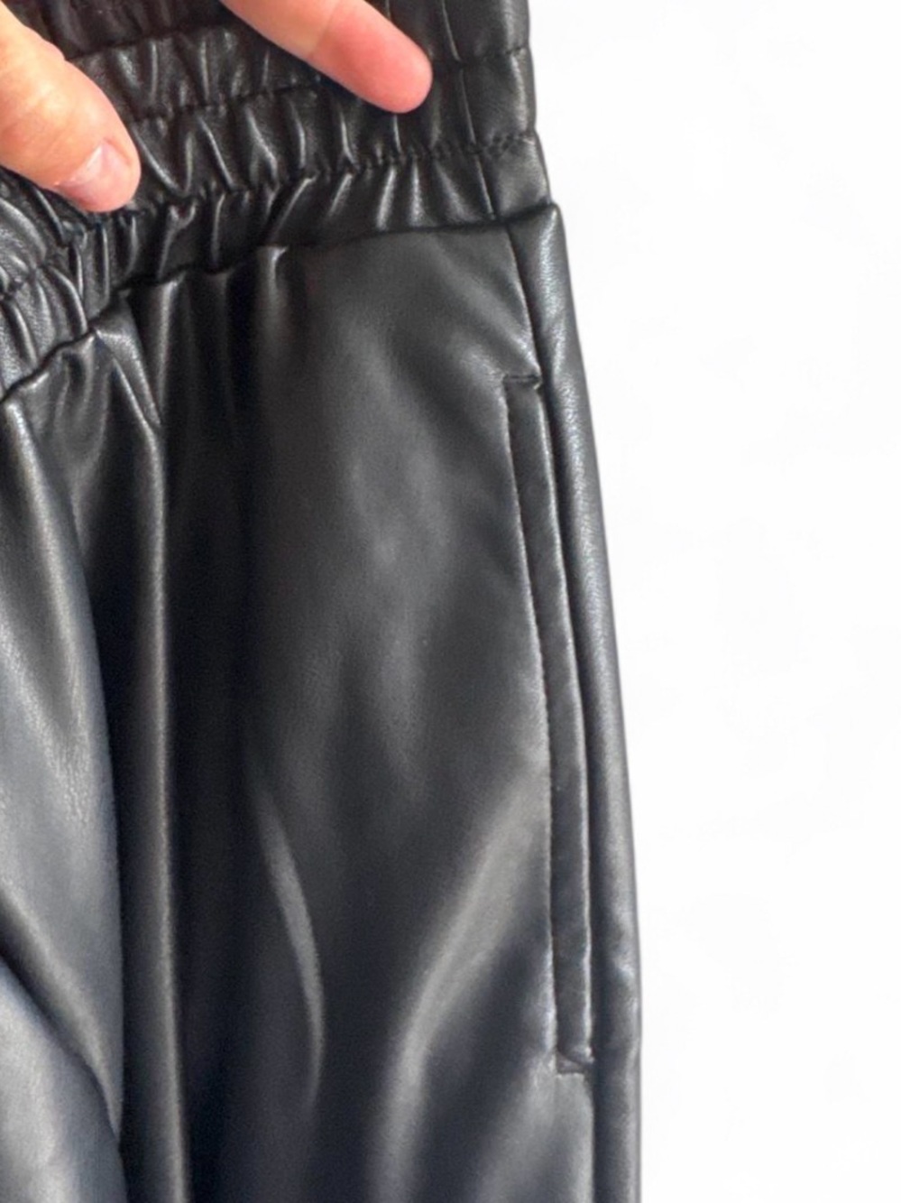 FABLETICS WOMENS SZ L HIGHRISE FAUX LETHER PANTS - Picture 3 of 4